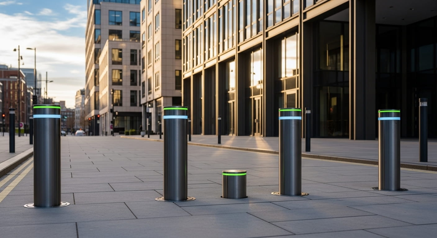 Rising security bollards